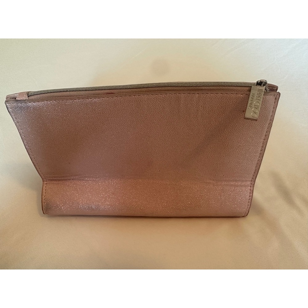 Jimmy Choo Parfums‎ Rose Gold Metallic Cosmetic Makeup Bag Pouch - Picture 4 of 7